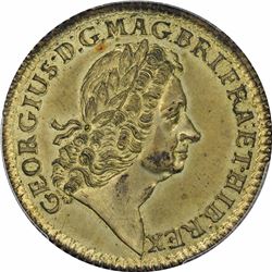 1723 Rosa Americana Twopence Silvered Presentation Piece. SP65 PCGS. CAC.