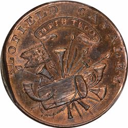1795 Talbot, Allum & Lee related private coinage. BLOFIELD CAVALRY. Copper. MS65 RB PCGS.