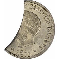 1881 Five-Cents. Hawaiian Nickel. Genuine – PCGS.