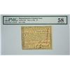 Image 1 : MA-283. May 5, 1780. $7 Colonial Note. PMG Choice About Uncirculated 58.