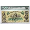 Image 1 : T-6, PF-1. 1861 $50 Confederate Note. PMG Very Fine 30 Net. Previously Mounted.