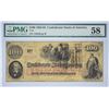 Image 1 : T-41, PF-8. 1862 $100 Confederate Note. PMG Choice About Uncirculated 58.