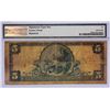 Image 2 : Perry, Florida. FNB. Fr. 599. 1902 $5 Plain Back. Charter 7865. PMG Very Good 10 Net. Repaired.
