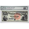 Image 1 : Fr. 107. 1880 $10 Legal Tender Note. PMG Superb Gem Uncirculated 69 EPQ.