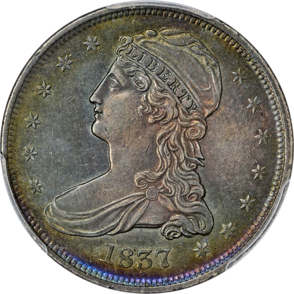 1837 Reeded Edge. Genuine – Questionable Color – AU Details PCGS.