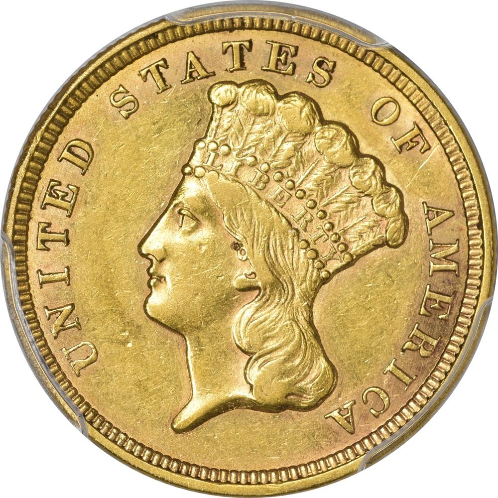 1856 Genuine – Filed Rims – AU Details PCGS.