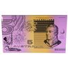 Image 1 : Australia, Five Dollar Uncut Banknote Folder, Block of Four, 1992