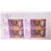 Image 2 : Australia, Five Dollar Uncut Banknote Folder, Block of Four, 1992