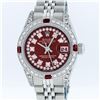 Image 1 : Rolex Ladies Stainless Steel Ruby and Diamond Datejust Wristwatch