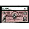 Image 1 : 1864 $100 The Confederate States of America Note PMG Choice XF 45EPQ