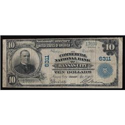 1902 $10 National Bank of Kansas City Kansas National Currency Note