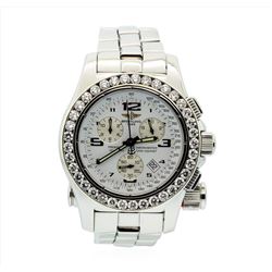 Breitling Stainless Steel Emergency Mission 5.00ctw Diamond Wristwatch