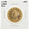 Image 1 : 1907 $10 Liberty Head Eagle Gold Coin