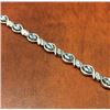 Image 2 : NEW BRACELET - 3.60CT (12) MARQUISE FACETED BLUE TOPAZ & DIAMONDS IN STERLING SILVER SETTING - INCLU