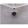 Image 2 : NECKLACE - HEART FACETED MYSTIC TOPAZ & DIAMOND IN STERLING SILVER SETTING - ESTIMATED RETAIL $250