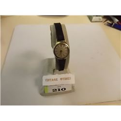 VINTAGE LADIES "TIMEX" WATCH - LEATHER STRAPS