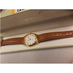 VINTAGE 1960'S  "CARAVELLE" WATCH STAINLESS STEEL WITH GOLD PLATE