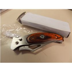 NEW FOLDING KNIFE WITH COMPASS AND BELT CLIP WITH QUICK RELEASE