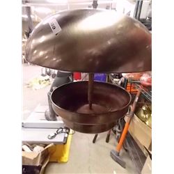 BRASS BIRD FEEDER- LID CLOSES WHEN SET DOWN