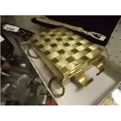 VINTAGE CIGARETTE HOLDER AND COMPACT WITH LIGHTER HOLDER