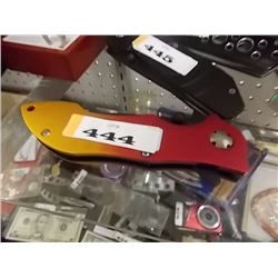 KNIFE- MULTI COLORED - 3" BLADE WITH BELT CLIP