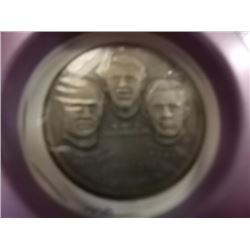 BULLION - 33.6 GRAM APOLLO 14 COMMEMORATIVE ROUND - 0.999 SILVER - ONLY 1000 MINTED - THE FACES OF E