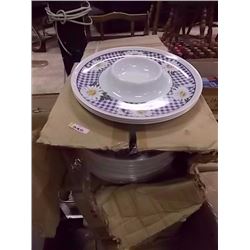 DISPLAY - CASE OF NEW MERCHANDISE - SERVING PLATES