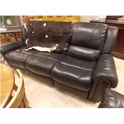 RECLINING SOFA - FAUX LEATHER - STUDDED ACCENT missing controls