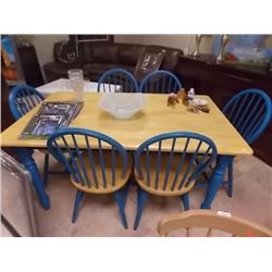 PINE TABLE WITH 6 CHAIRS