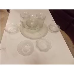 GLASS SALAD BOWL SET - 10 PC