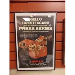 FRAME PICTURE - "RIELLO DOES IT AGAIN - 12" X 18"