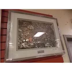 FRAMED LIMITED EDITION PRINT - TERRITORIAL DISPUTE - WRENS - ALAN HUNT - ESTIMATED GALLERY PRICE $42