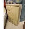 Image 1 : BLOND OAK HIGH BOY DRESSER - 6 DRAWER - 2 DOOR