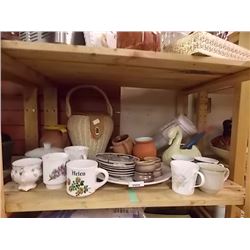 SHELF LOT OF COLLECTABLES AND OTHER