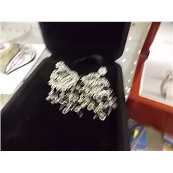 EARRINGS- SILVER DANGLE STYLE- POST BACK