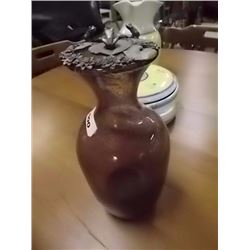 VASE WITH PEWTER TOP