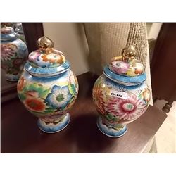 HAND PAINTED VASES - 2 TTL
