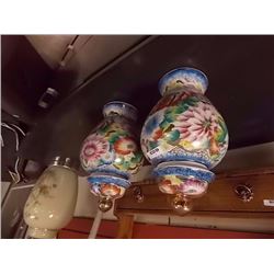 HAND PAINTED VASES - 2 TTL