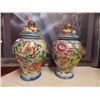 Image 1 : HAND PAINTED VASES - 2 TTL