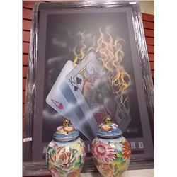 FRAMED PRINT - BURNING BLACK JACK - MICHAEL GODARD - ESTIMATED GALLERY PRICE $525