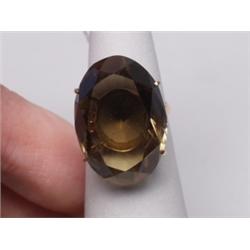 14K Smokey Topaz Ring 