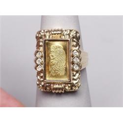 14K-22K Gold Wafer & Diamond Ring