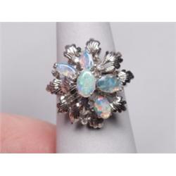 18K Opal & Diamond Ring