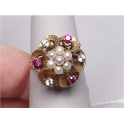 10K Seed Pearl Ring