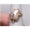 Image 1 : 14K Mabe Pearl & Diamond Ring