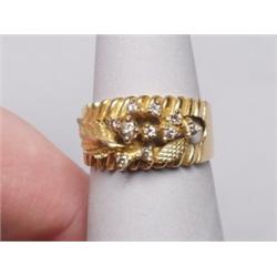 18K Gold & .20 Carat Diamond Ring