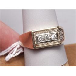 10K Mans Ring Diamond.30 Carat