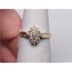 10K Diamond Cluster Ring 