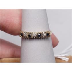 10K Sapphire Diamond Band 