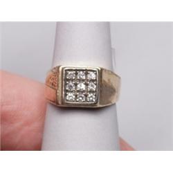 14K Diamond Mans Ring .27 Carats  TW